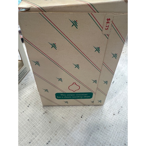 Hallmark Peanuts Snoopy Woodstock 1986 Glass Keepsake Christmas Ornament vintage - Picture 5 of 8